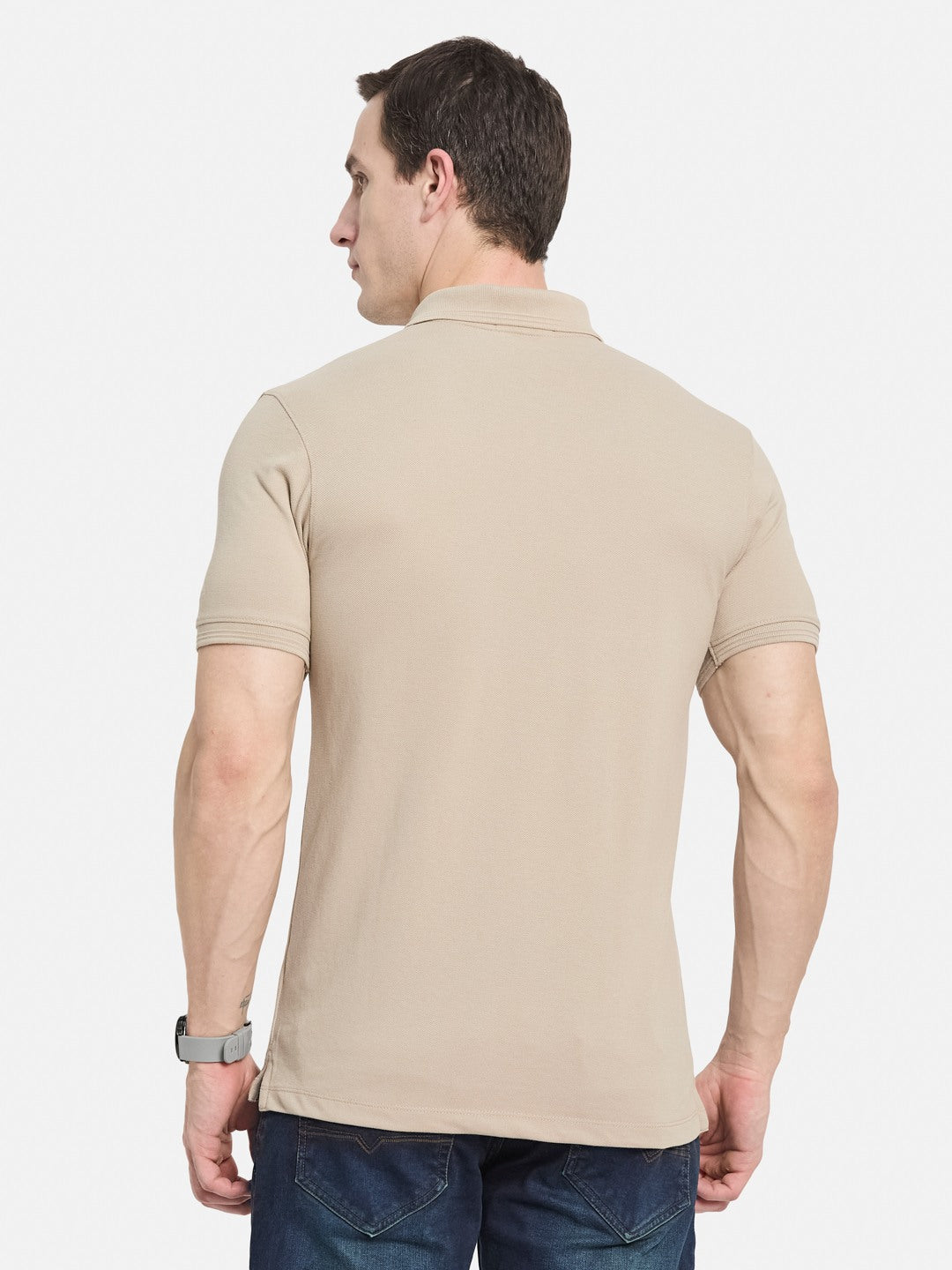 CORE POLO NECK PIQUE T-SHIRT
