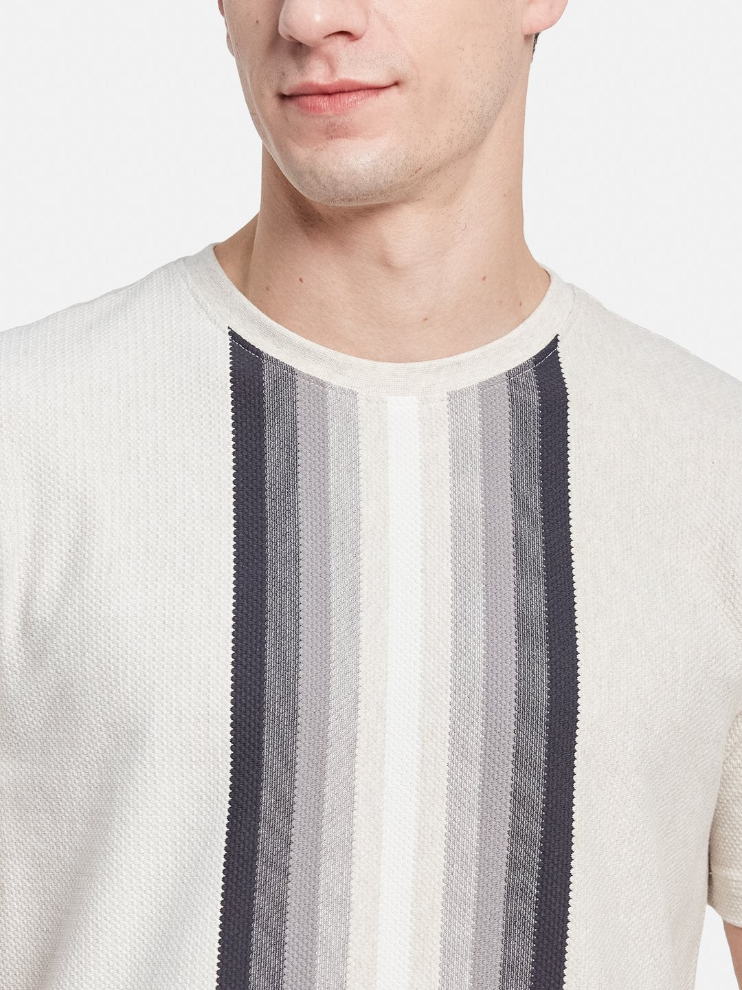 Octave Men Striped T-shirt