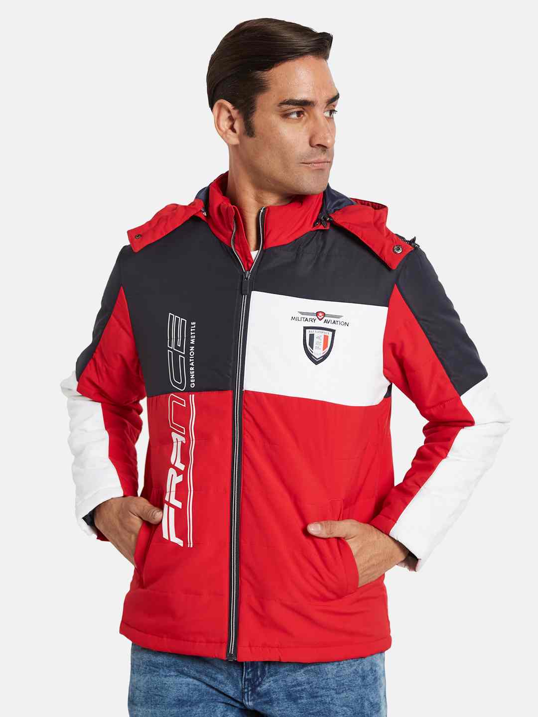 METTLE Men Colourblocked Jacket