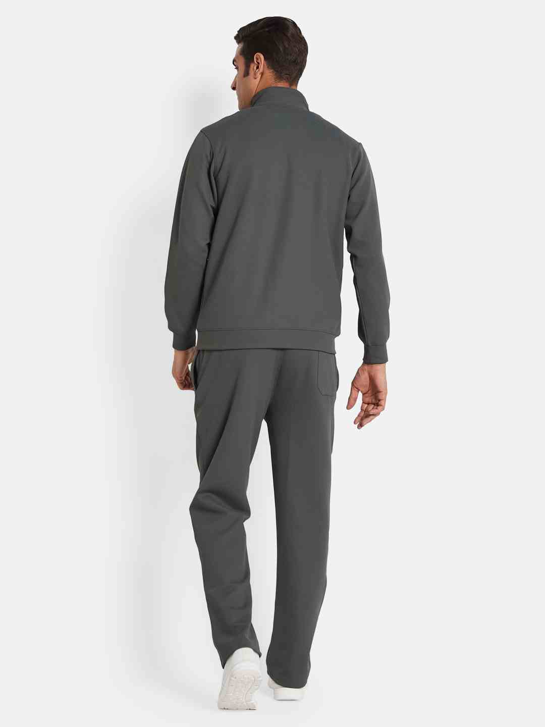 Octave Men Mock Collar Long Sleeves Mid-Rise Tracksuit