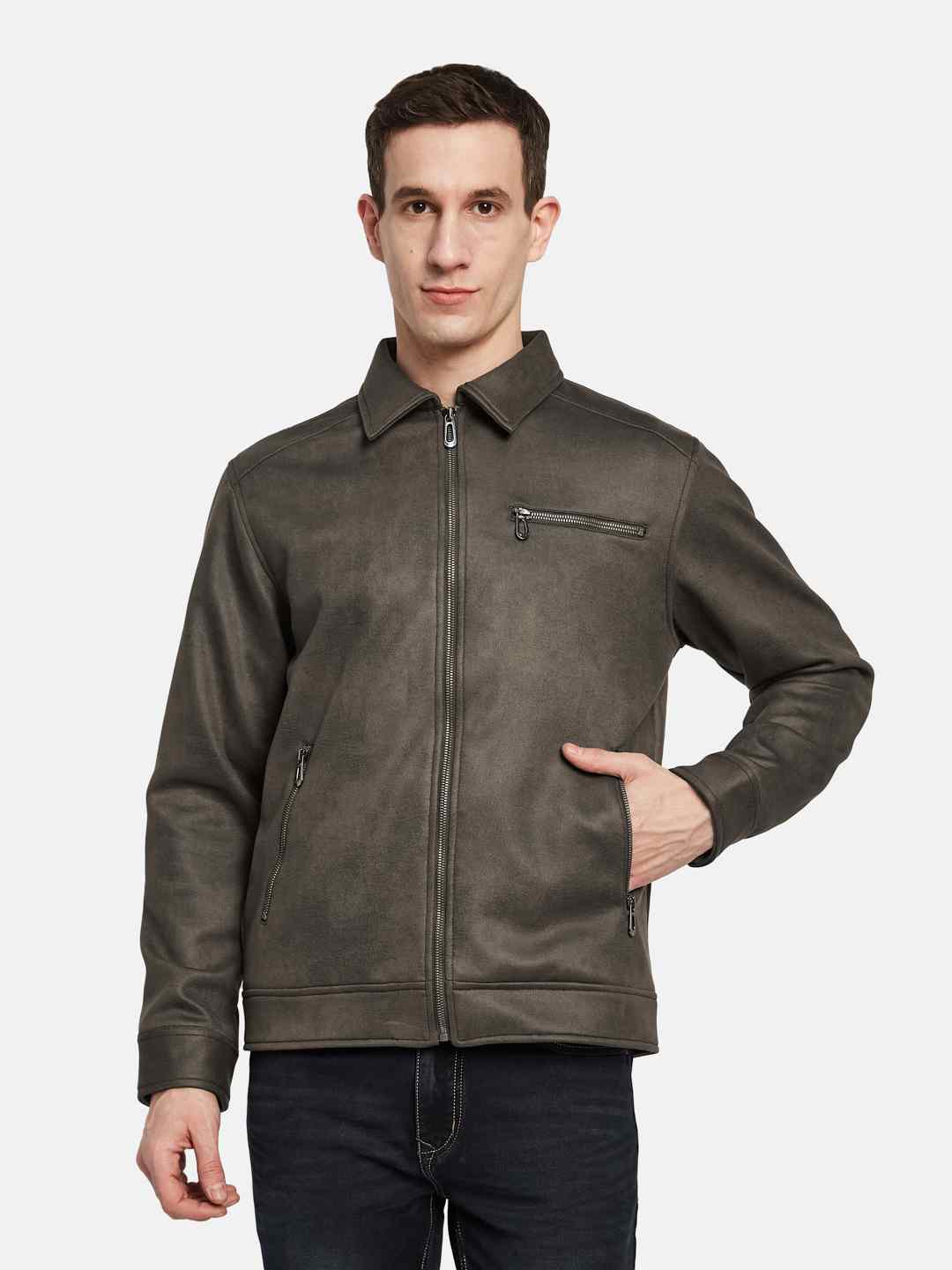 METTLE Men Suede Tailored Jacket