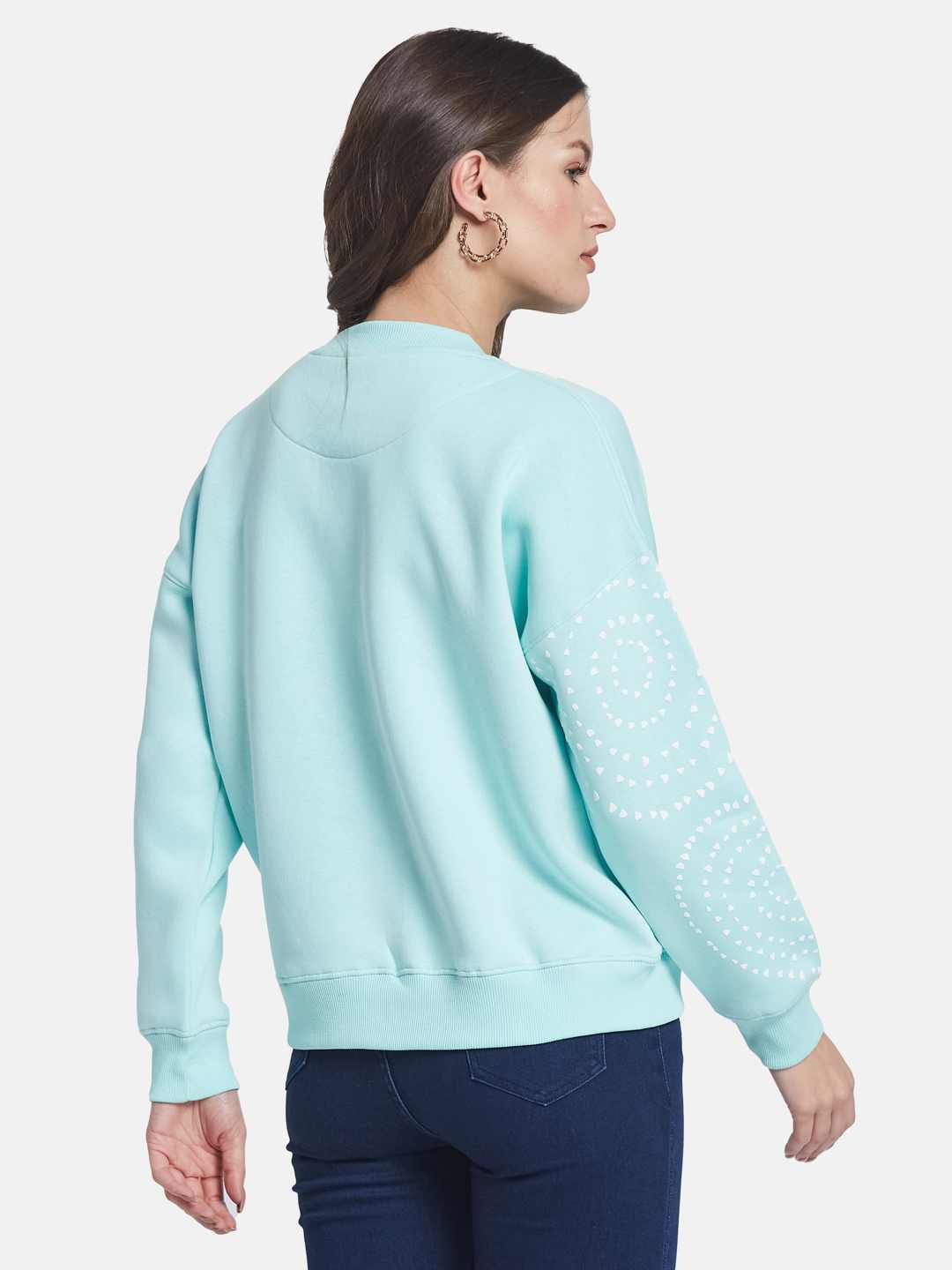 METTLE Women Printed Sweatshirt