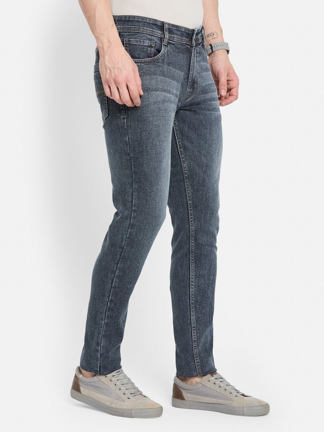 Octave Men Cotton Slim Fit Light Fade Jeans