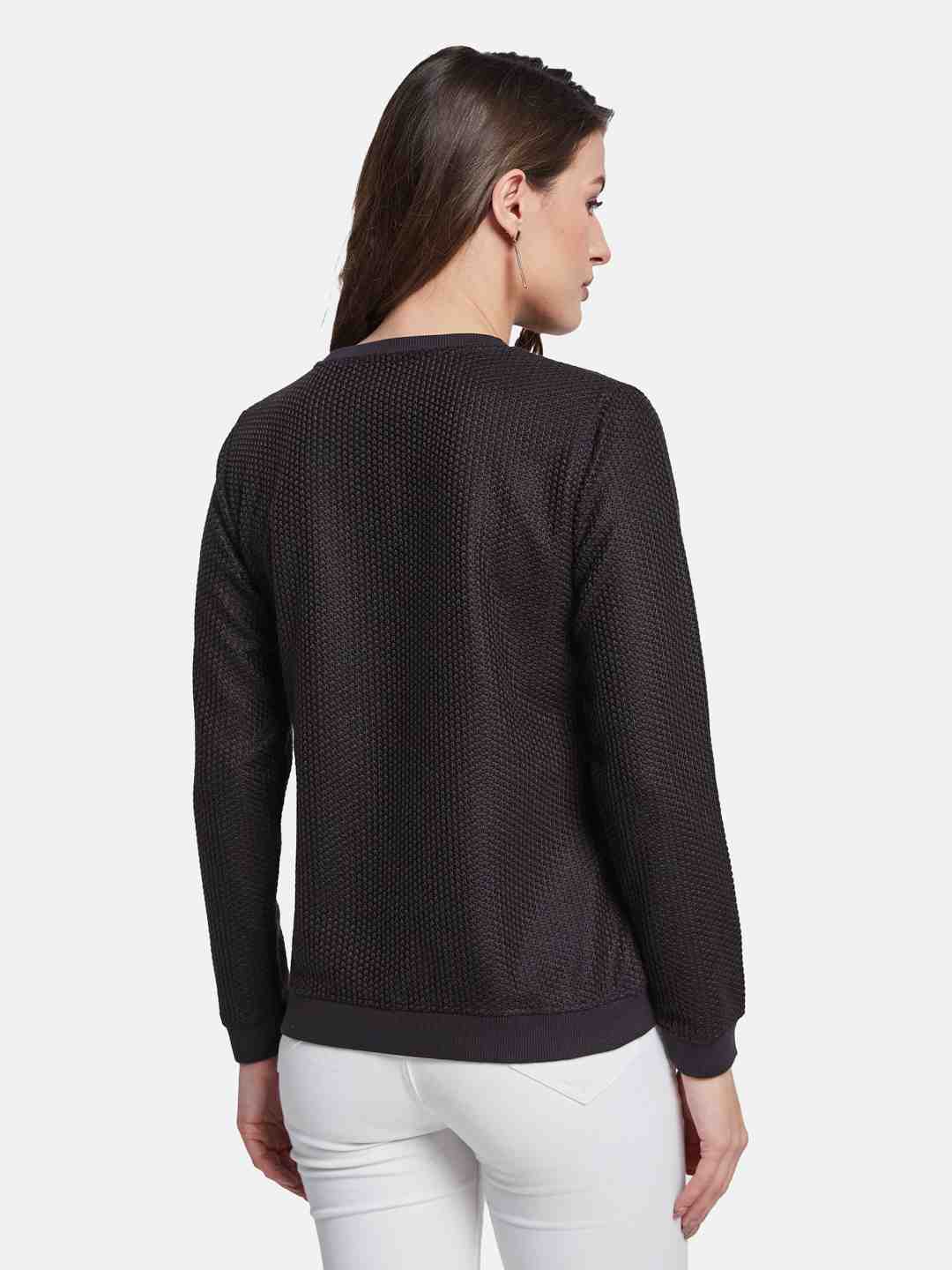 METTLE Women Round Neck Pullover Sweatshirt