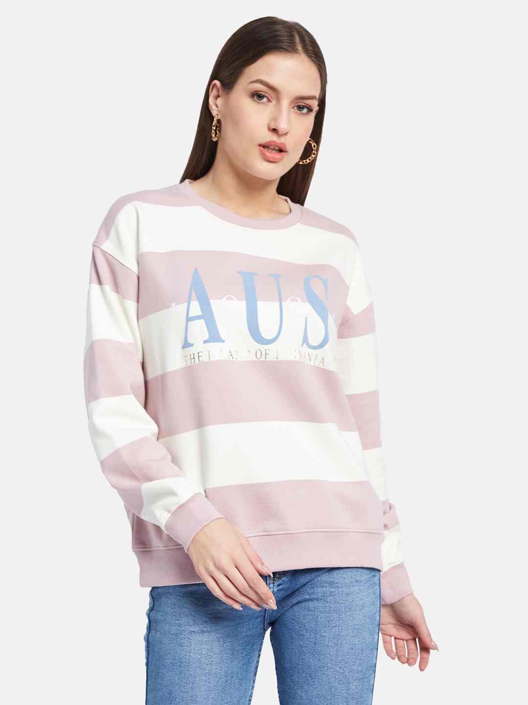 METTLE Women Colourblocked Sweatshirt