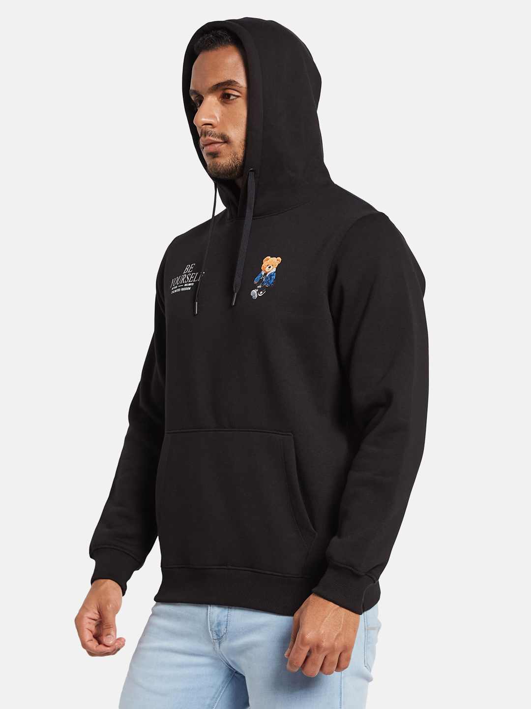 Octave Men Printed Hooded Sweatshirt