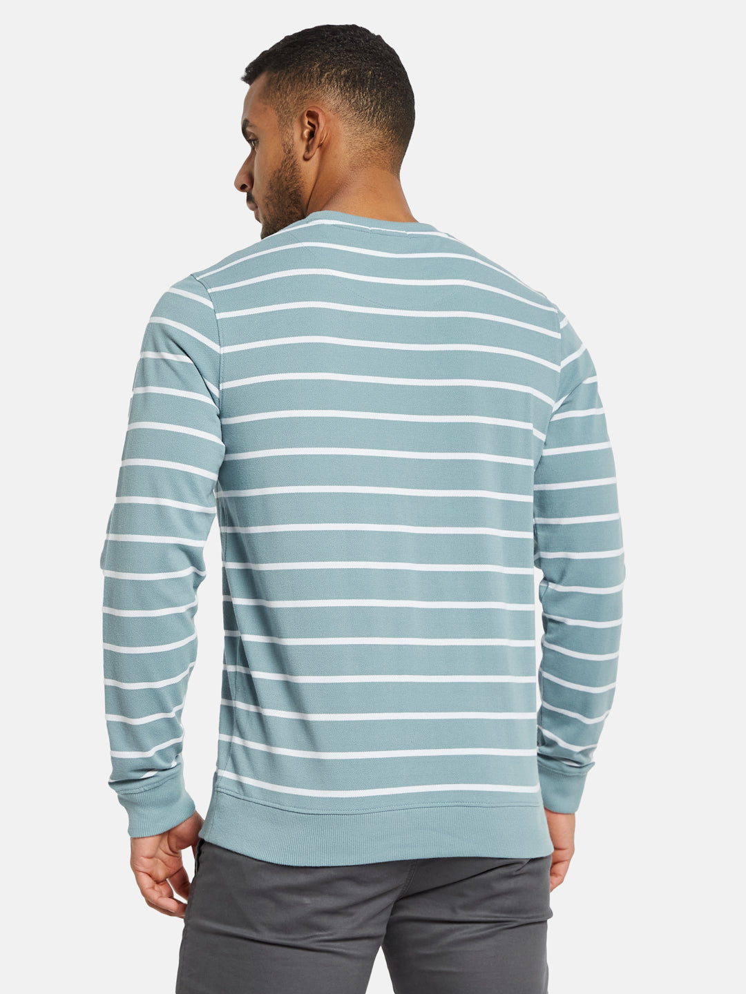 METTLE Men Striped Pockets T-shirt