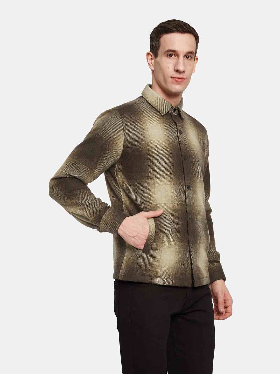 METTLE Men Opaque Colourblocked Casual Shirt