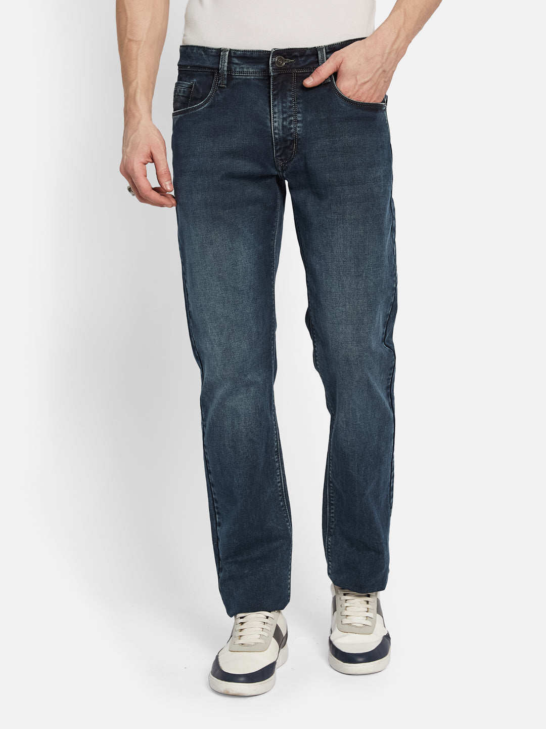 Octave Men Straight Fit Light Fade Stretchable Jeans