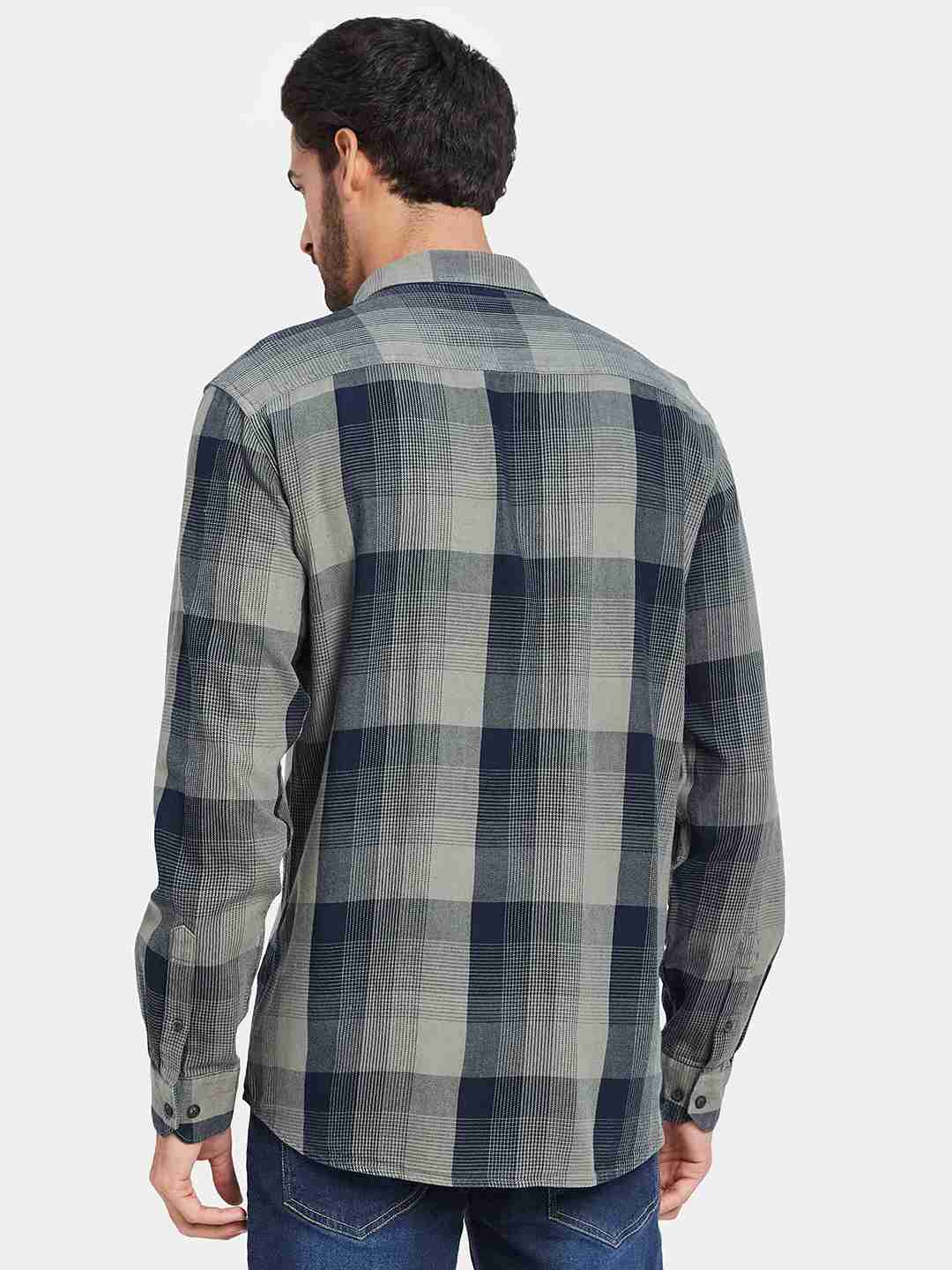 Mettle Checked Cotton Casual Shirt