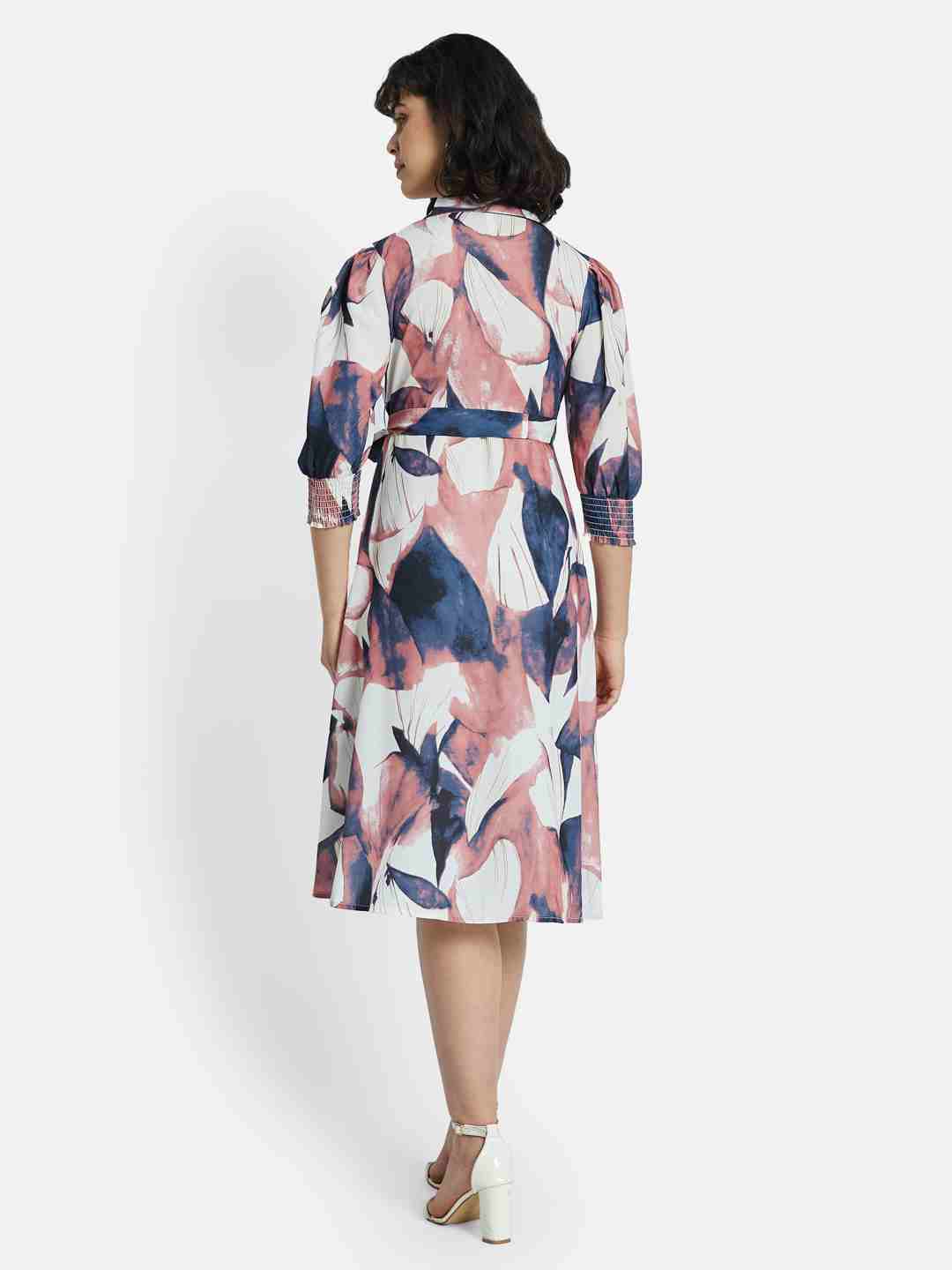 METTLE Floral Print Fit & Flare Dress
