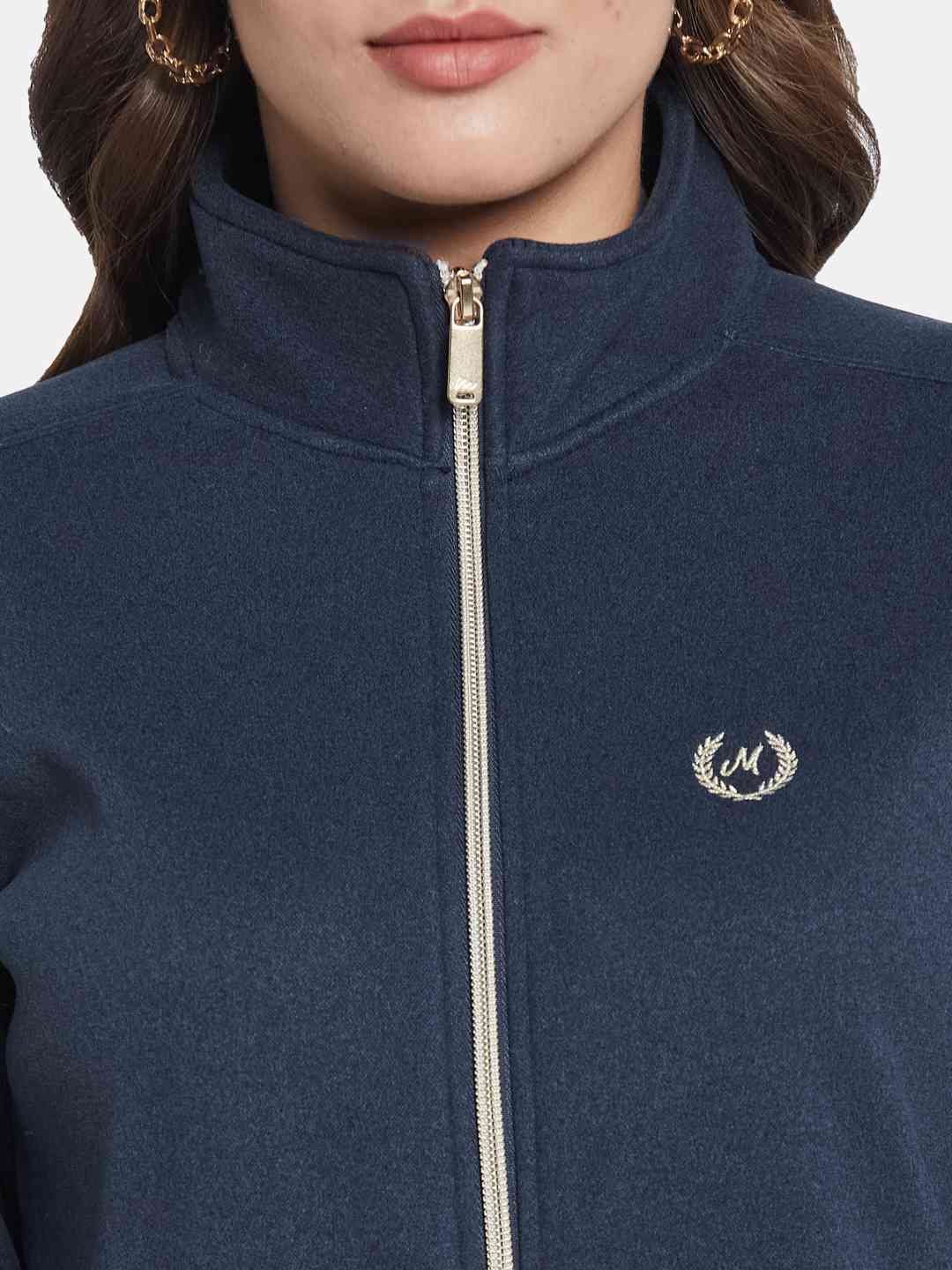 METTLE Women Mock Collar Sweatshirt