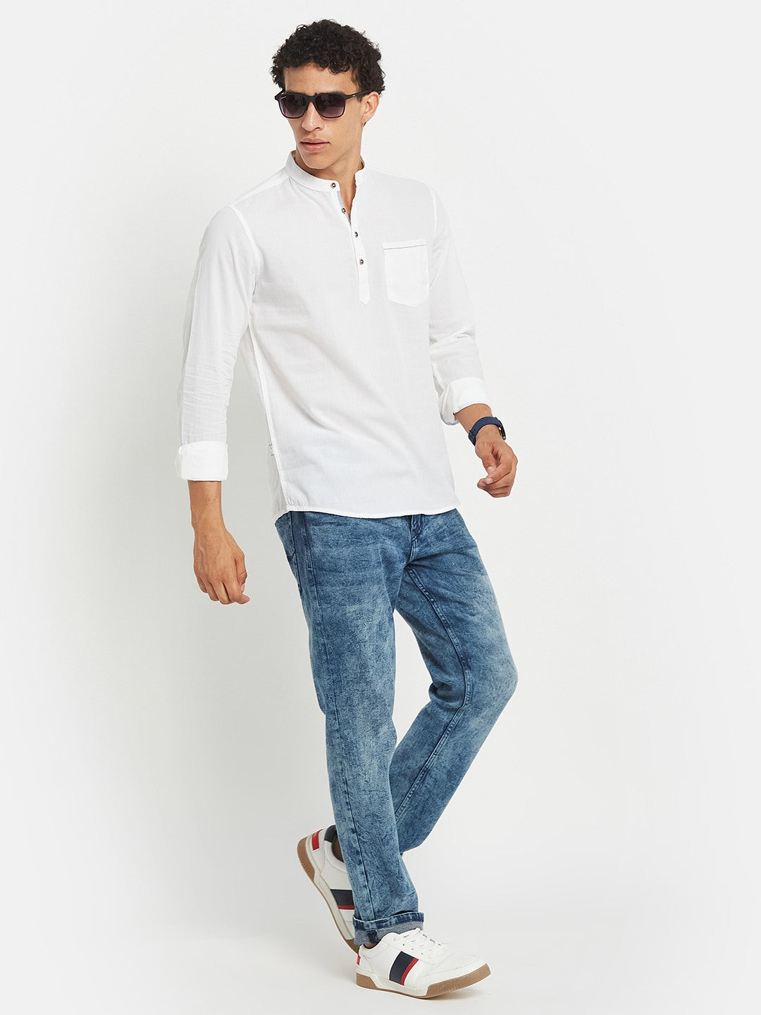 METTLE Band Collar Cotton Shirt