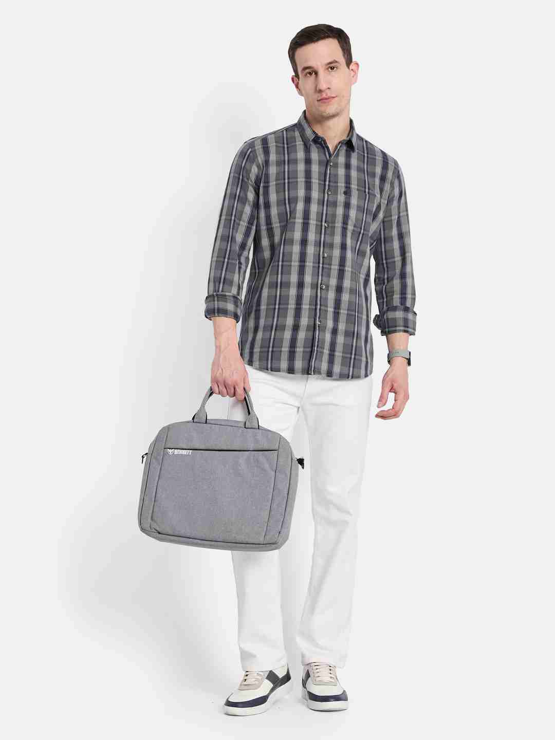 METTLE Men Multi Stripes Opaque Striped Casual Shirt