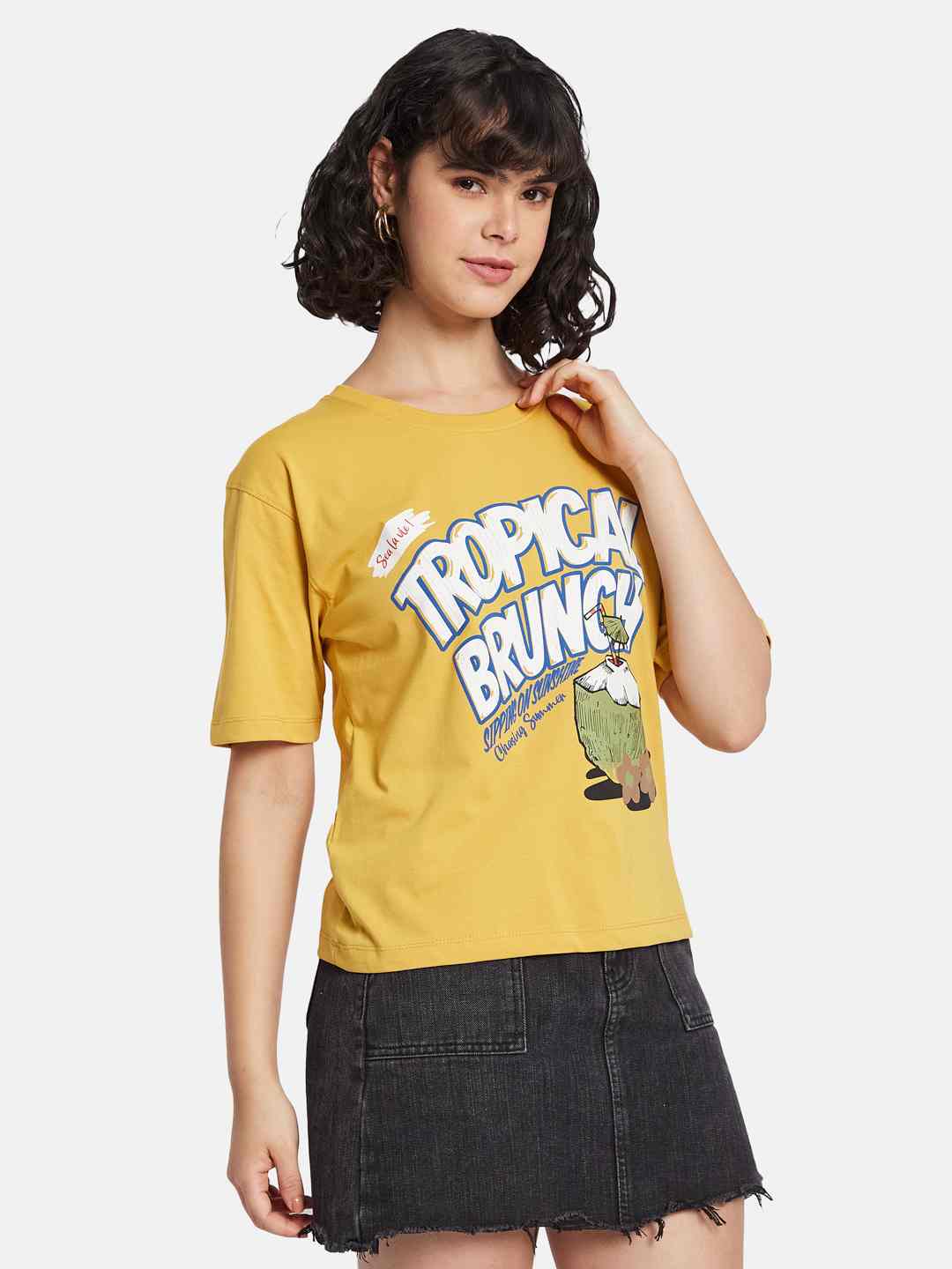 METTLE Women Printed T-shirt