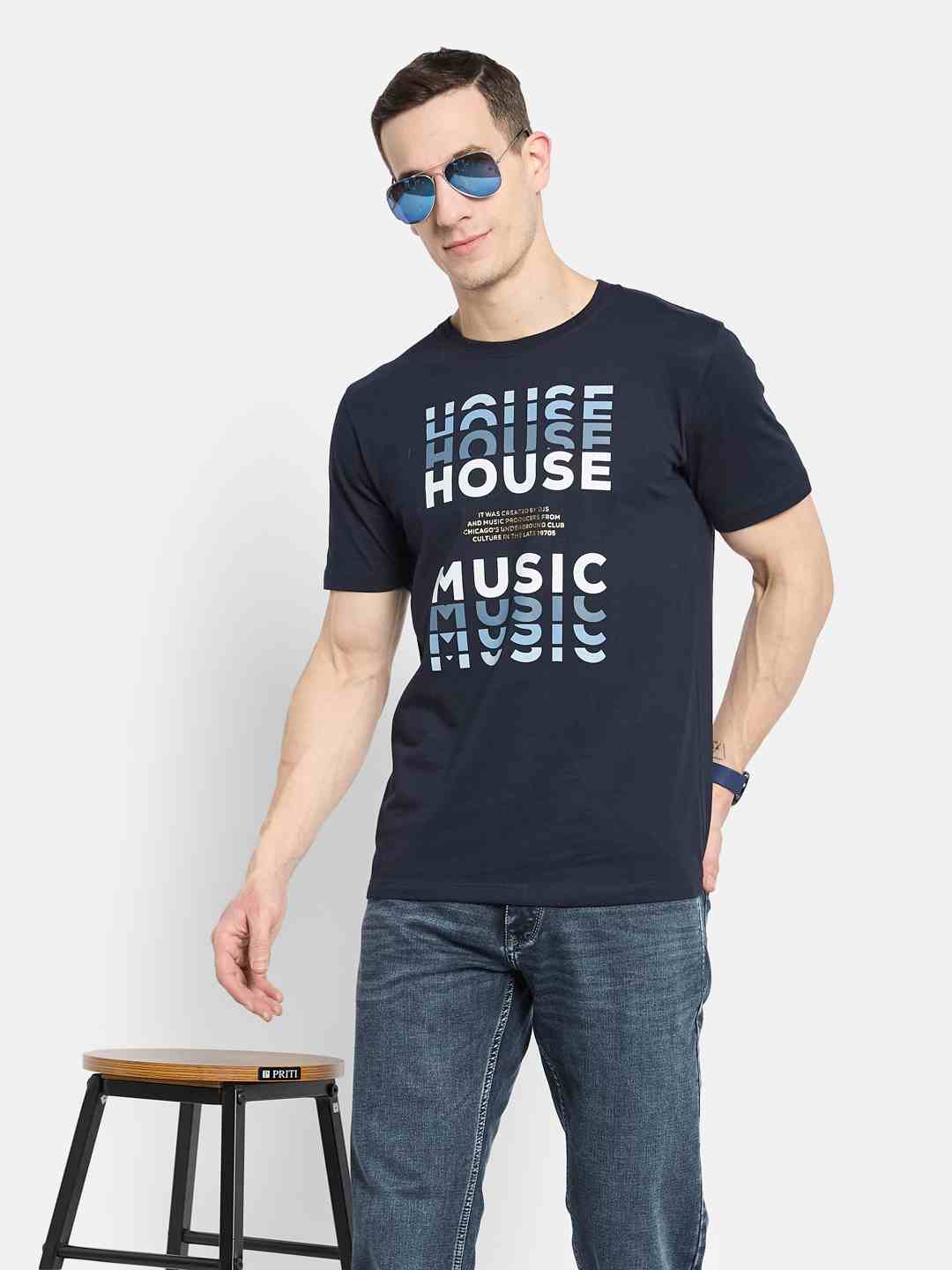 Octave Men Printed T-shirt