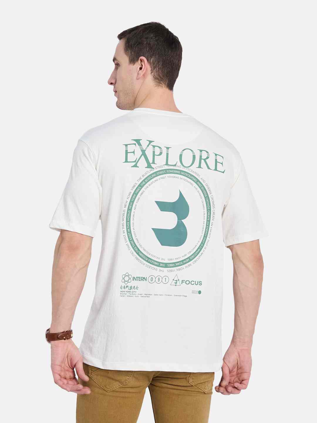 Octave Men Printed T-shirt