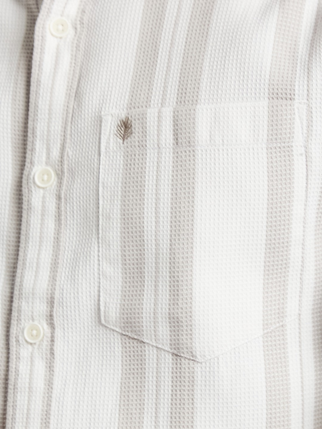 METTLE Men Vertical Striped Spread Collar Cotton Casual Shirt