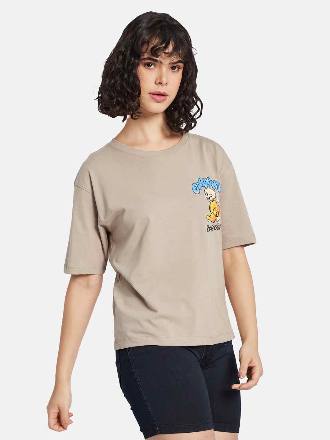 METTLE Women Printed T-shirt