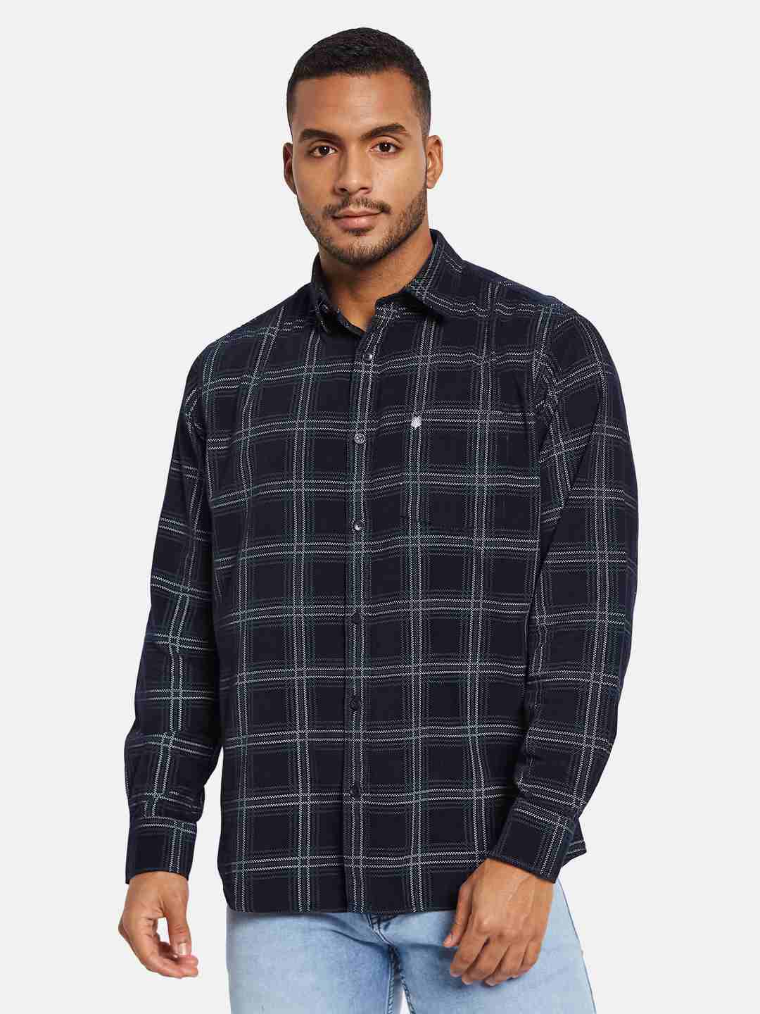 METTLE Men Opaque Checked Casual Shirt