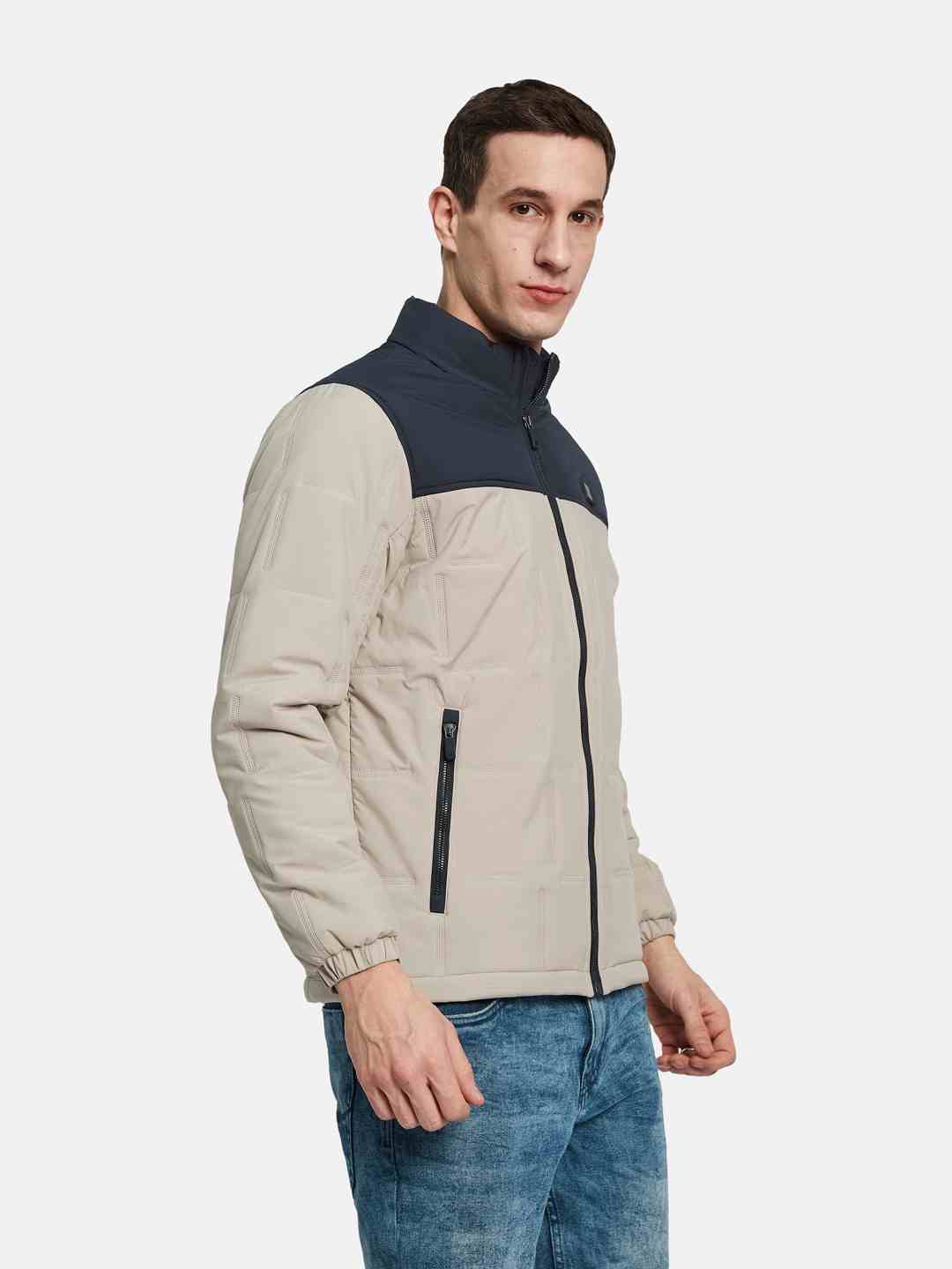 METTLE Men Colourblocked Padded Jacket
