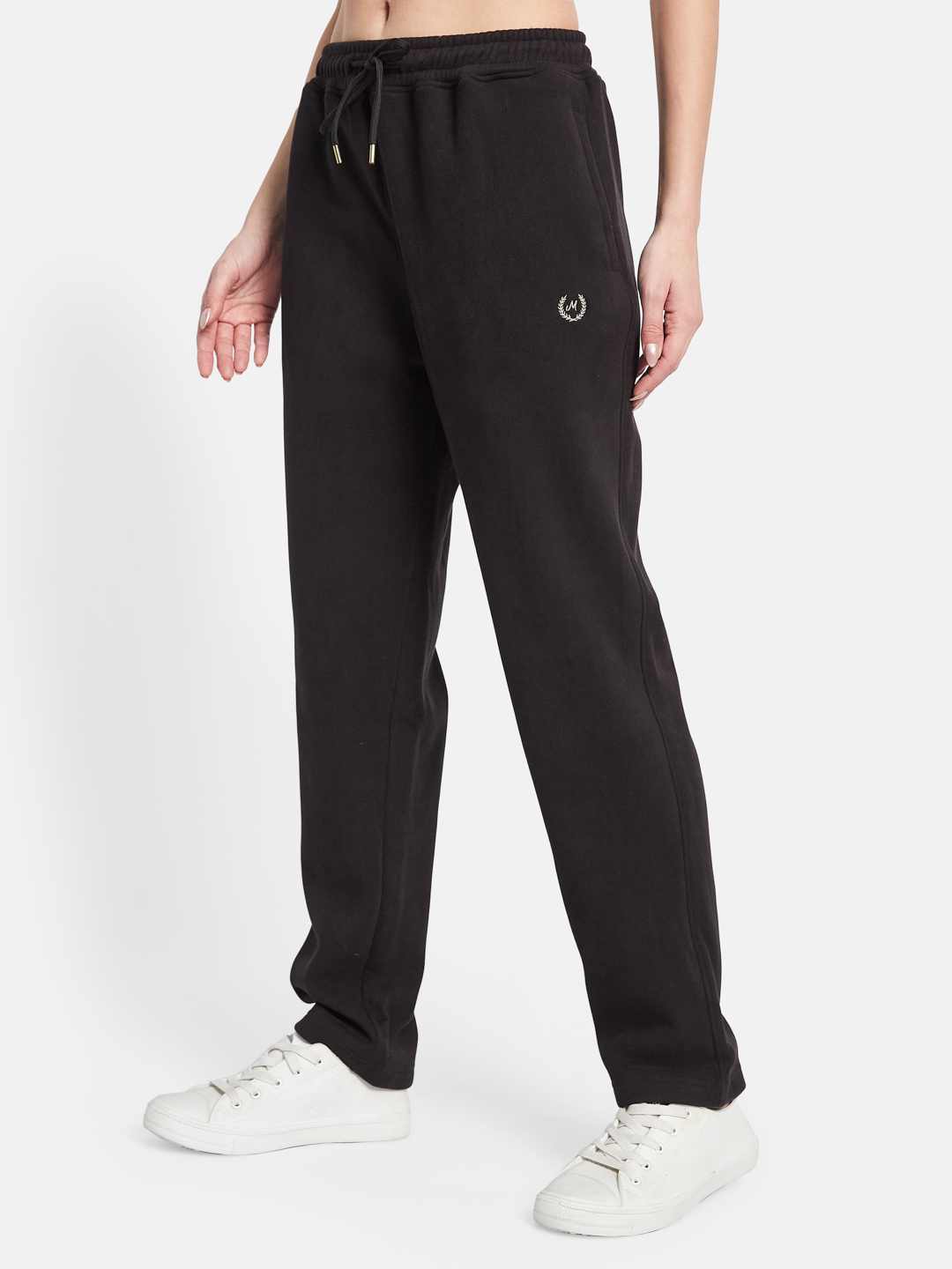 METTLE Women Cotton Mid Rise Track Pants