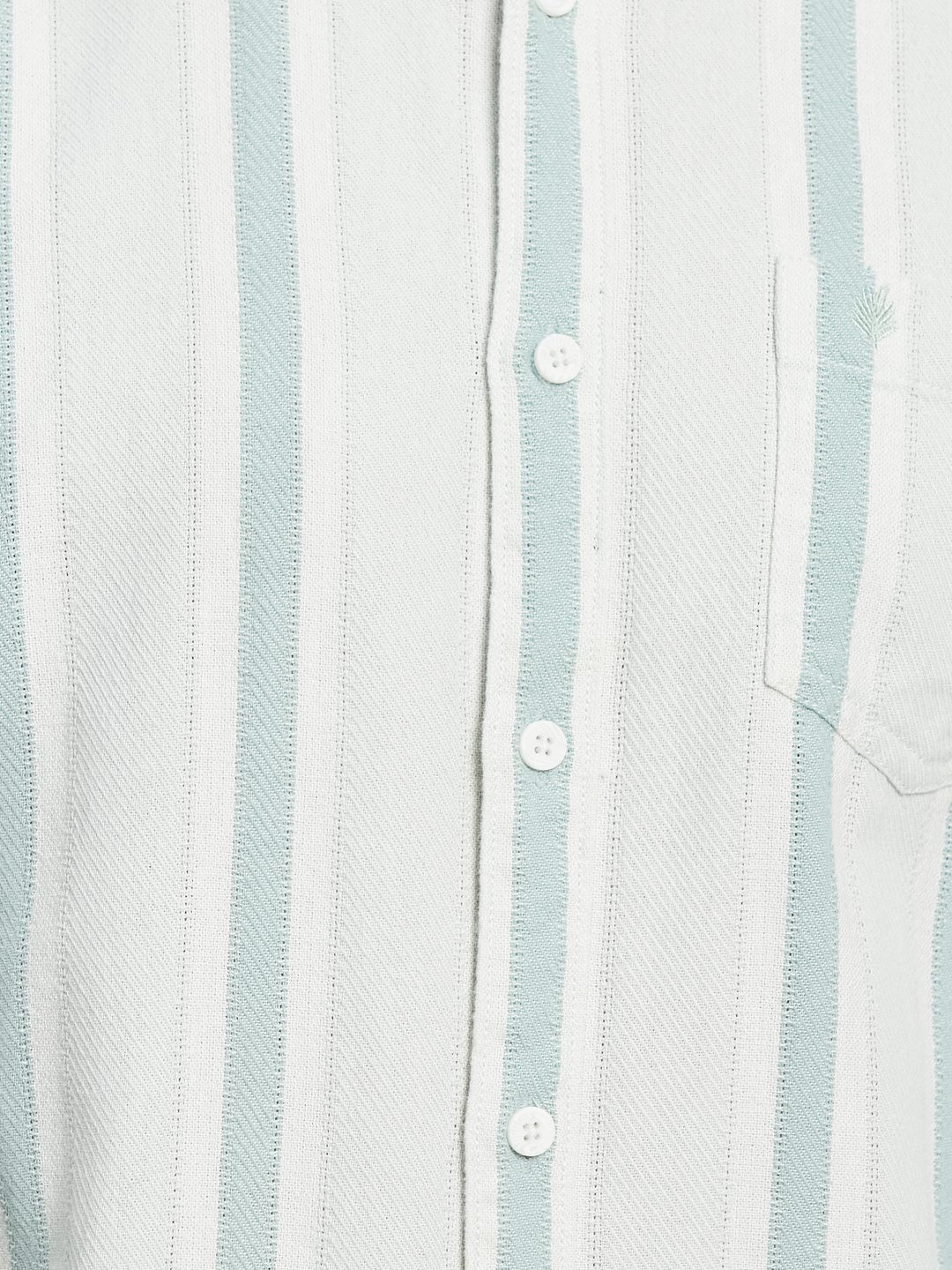 METTLE Men Spread Collar Vertical Striped Cotton Casual Shirt