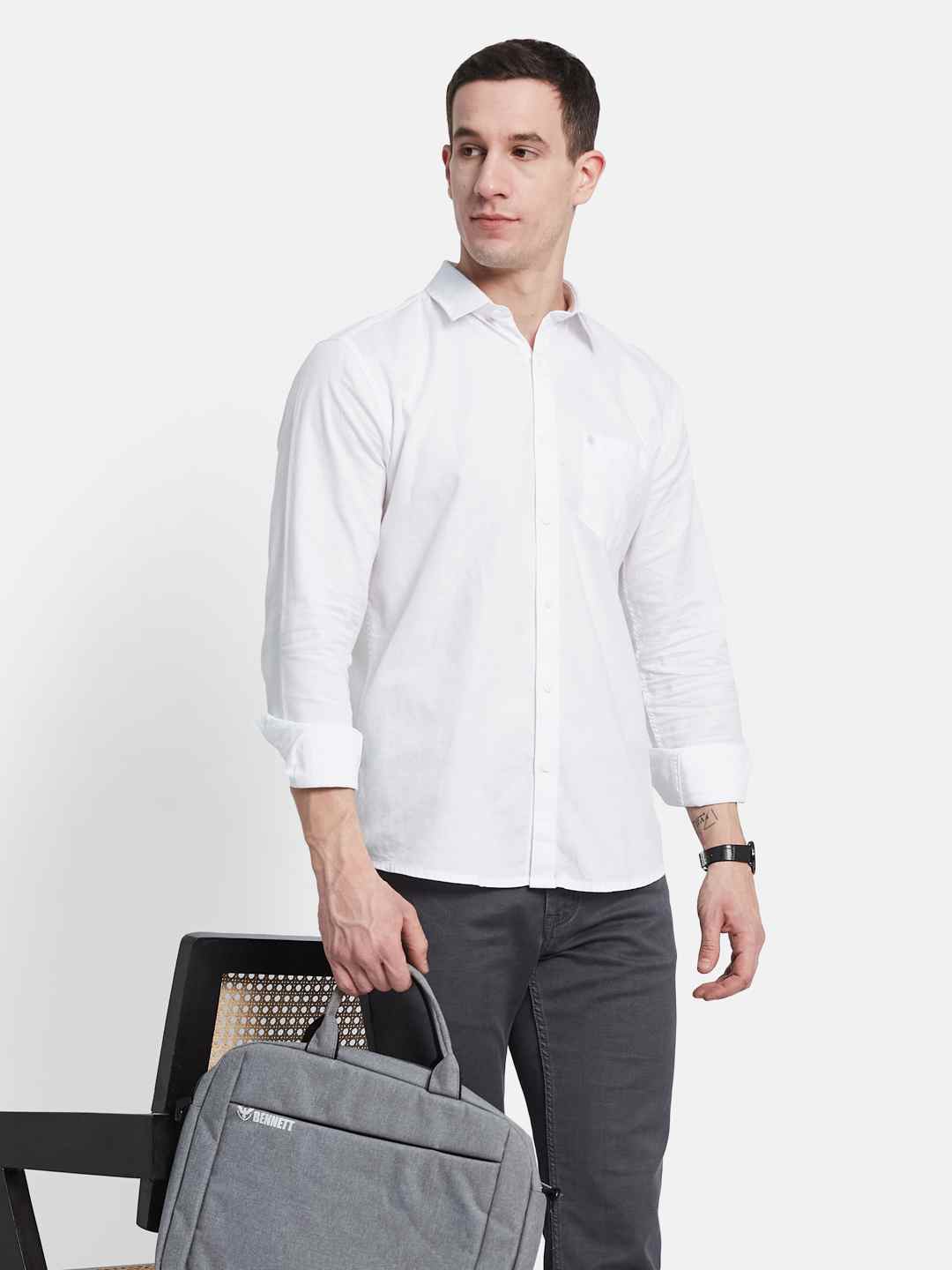 METTLE Men Opaque Casual Shirt