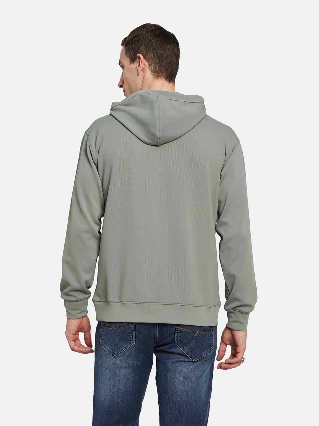 Octave Men Printed Hooded Sweatshirt
