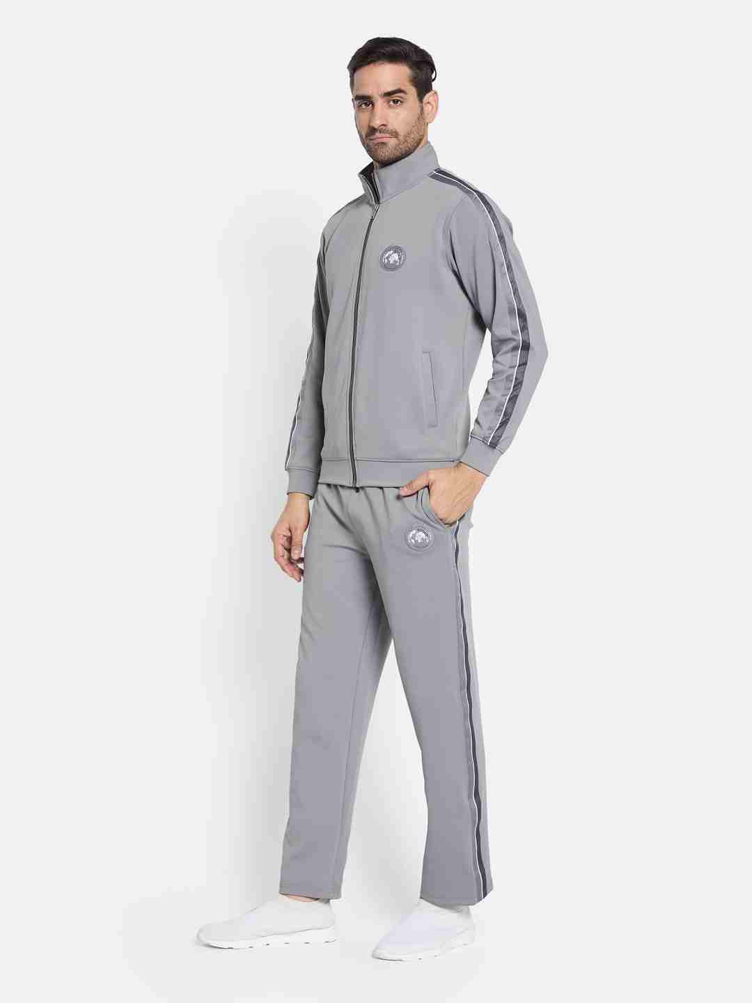 Octave Men Mid-RiseStriped Regular Tracksuit