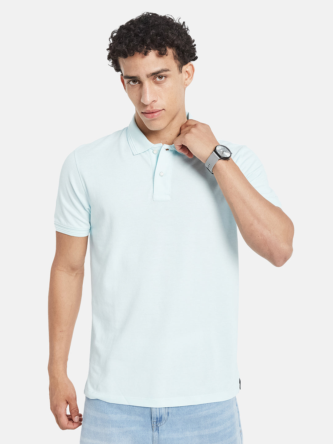 Octave Men Polo Collar Slim Fit T-shirt
