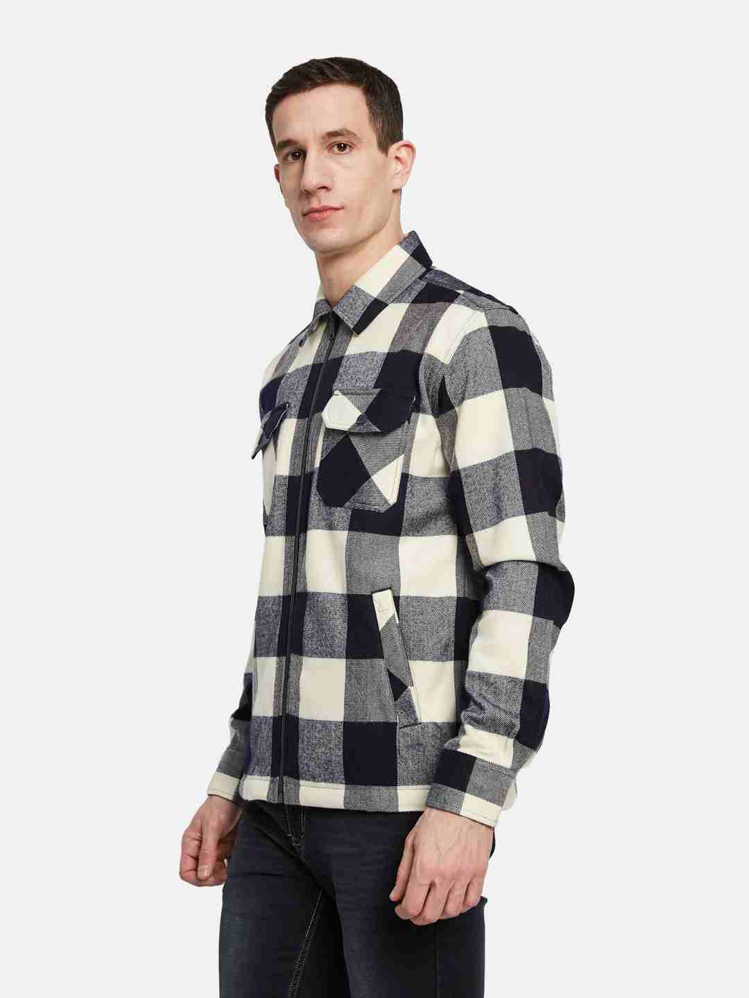 METTLE Men Opaque Colourblocked Casual Shirt