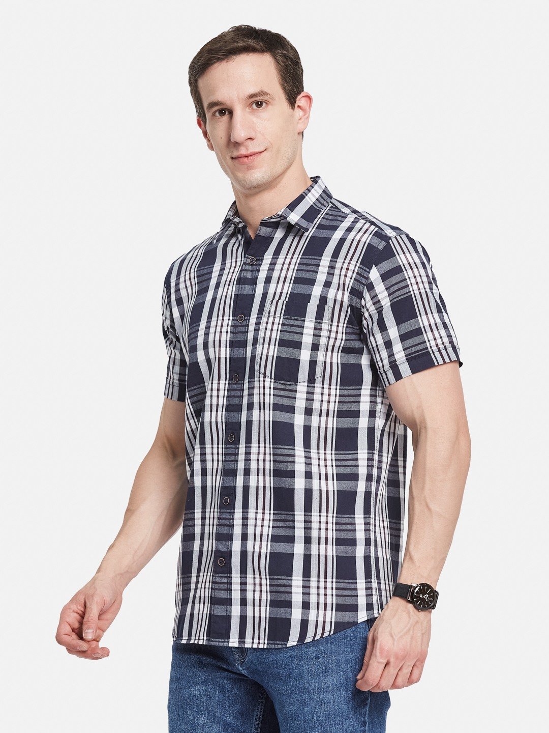 METTLE Men Multi Stripes Opaque Striped Casual Shirt