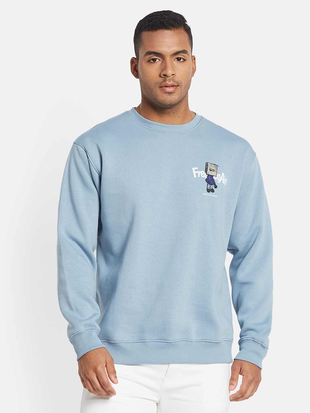 Octave Men Printed Pullover Sweatshirt