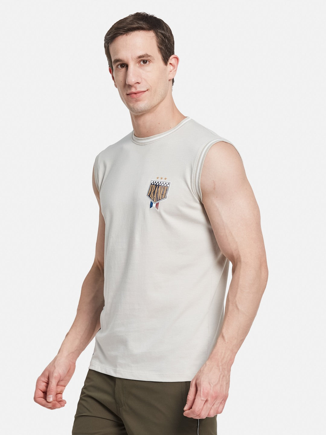 Octave Men Sleeveless Round Neck T-shirt
