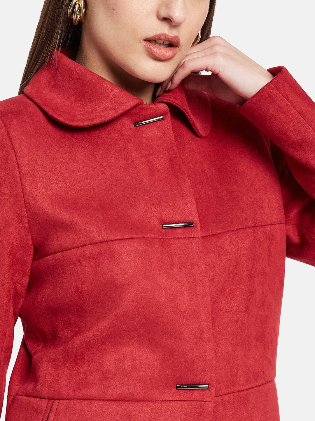 METTLE Spread Collar Single-Breasted Overcoat