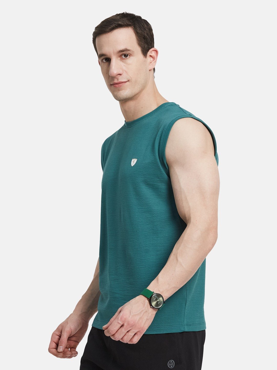 CORE ROUND NECK SHANDOW  SEER SUCKER T-SHIRT