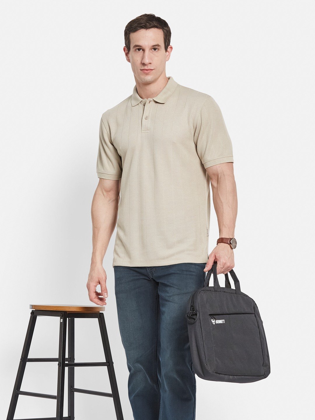 Octave Men Polo Collar T-shirt