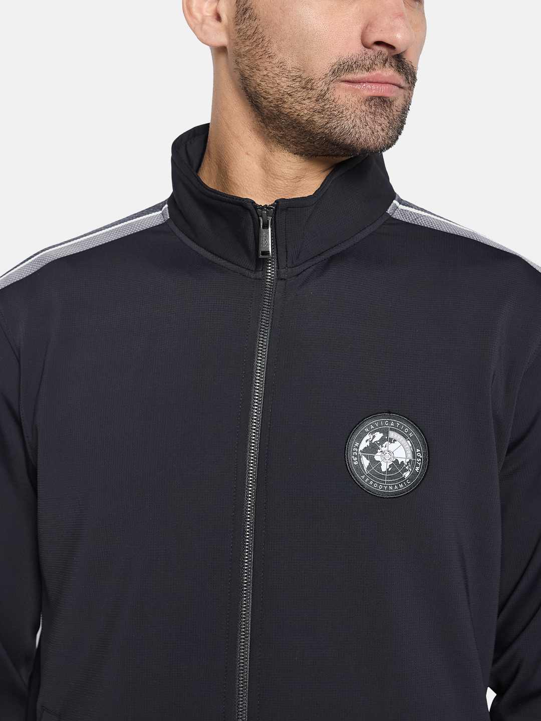 Octave Men Mock Collar Jacket With Track Pants Tracksuit