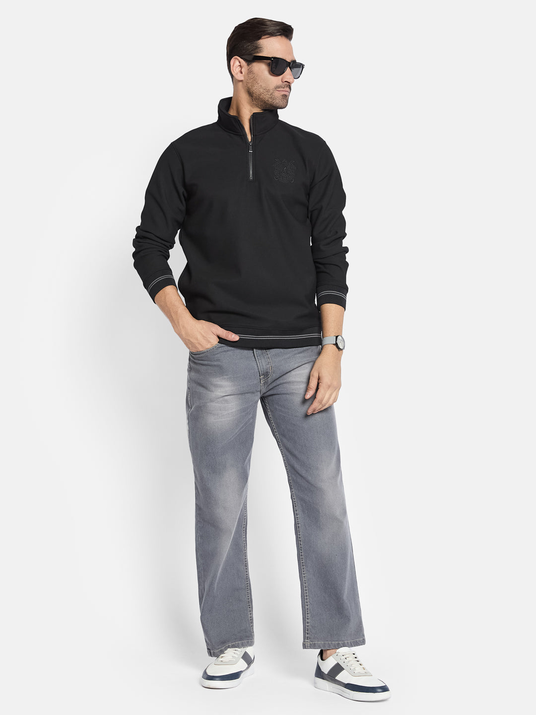 Octave Men High Neck Sweatshirt