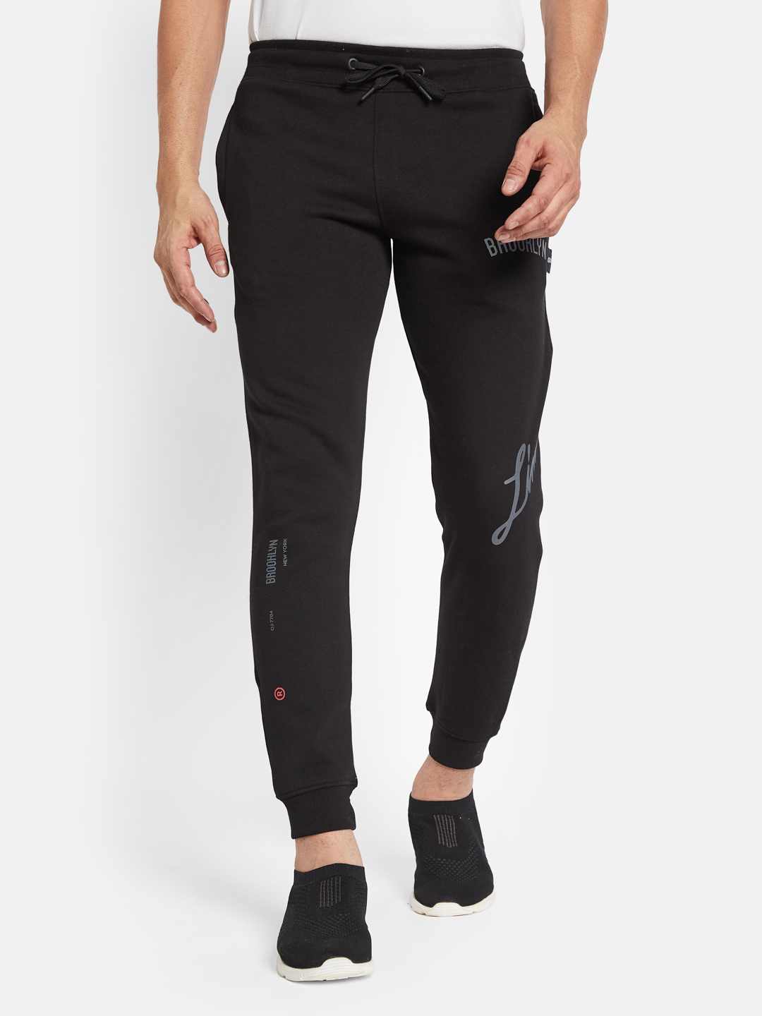 Octave Men Printed Fleece Joggers