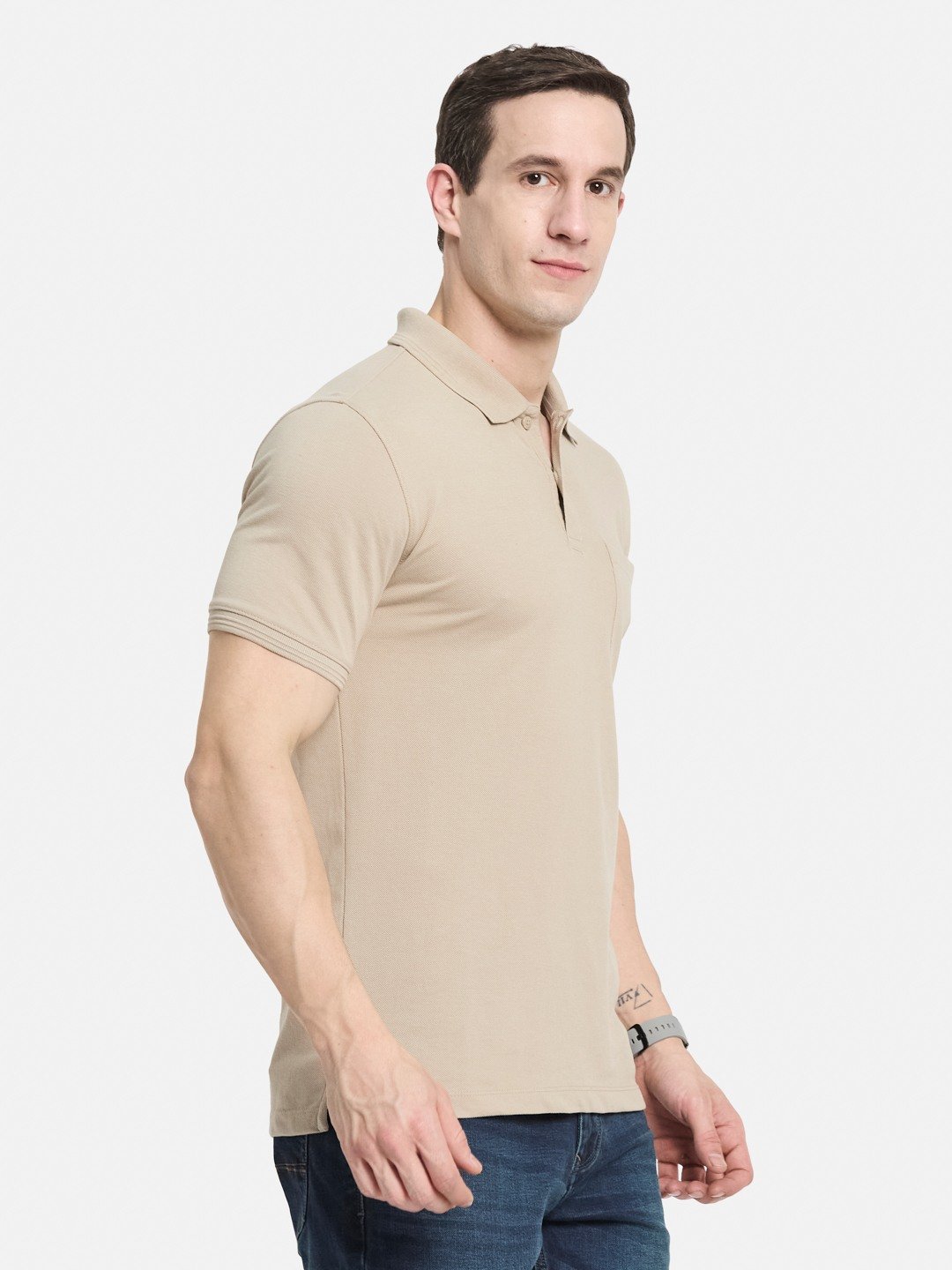 CORE POLO NECK PIQUE T-SHIRT