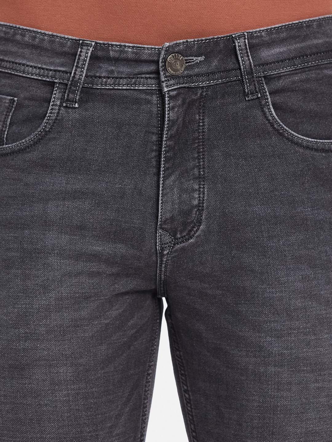 Octave Men Regular Fit Mid-Rise Light Fade Stretchable Jeans