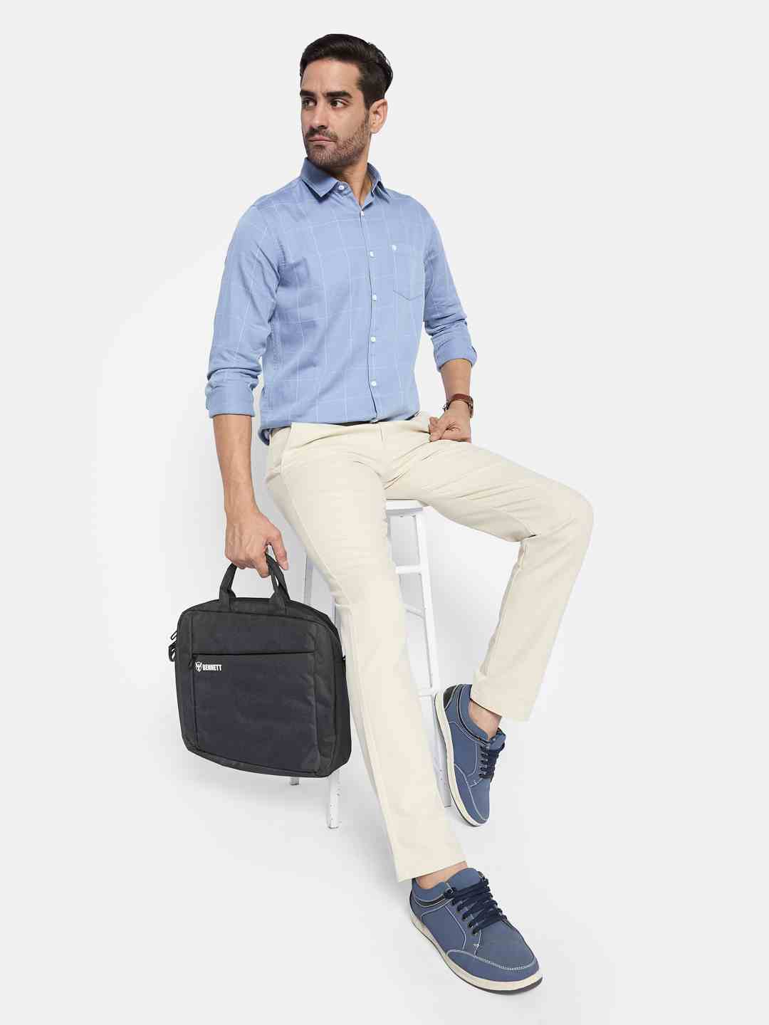 Octave Men Regular Fit Chinos Trousers