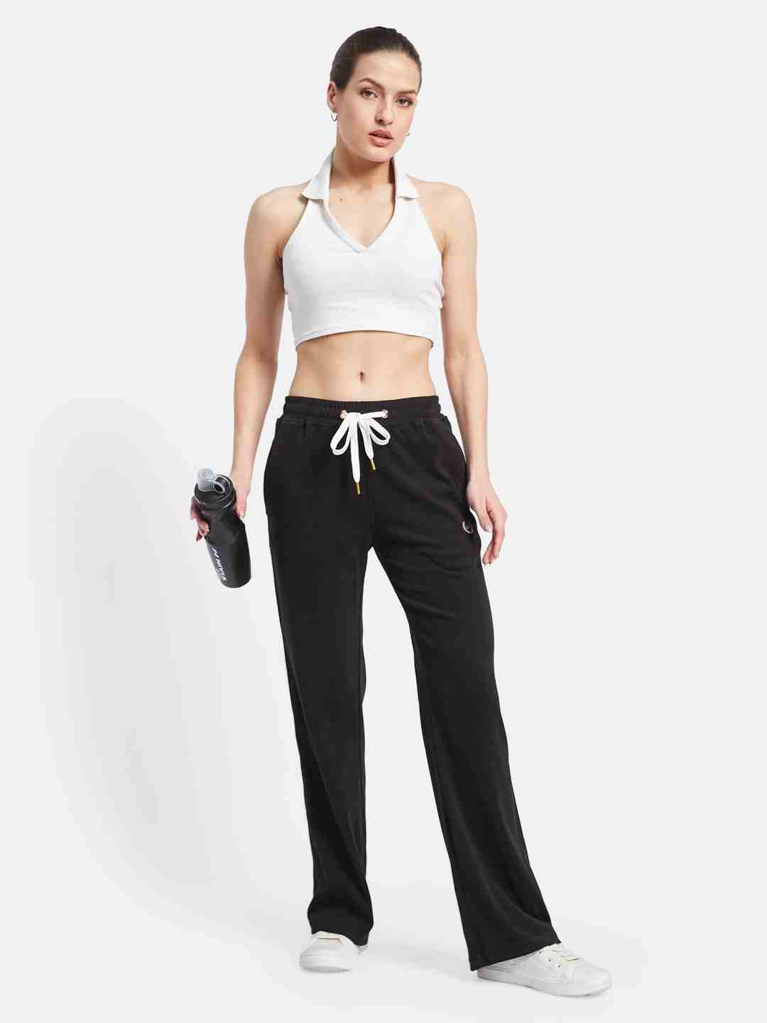 METTLE Women Cotton Mid Rise Track Pants