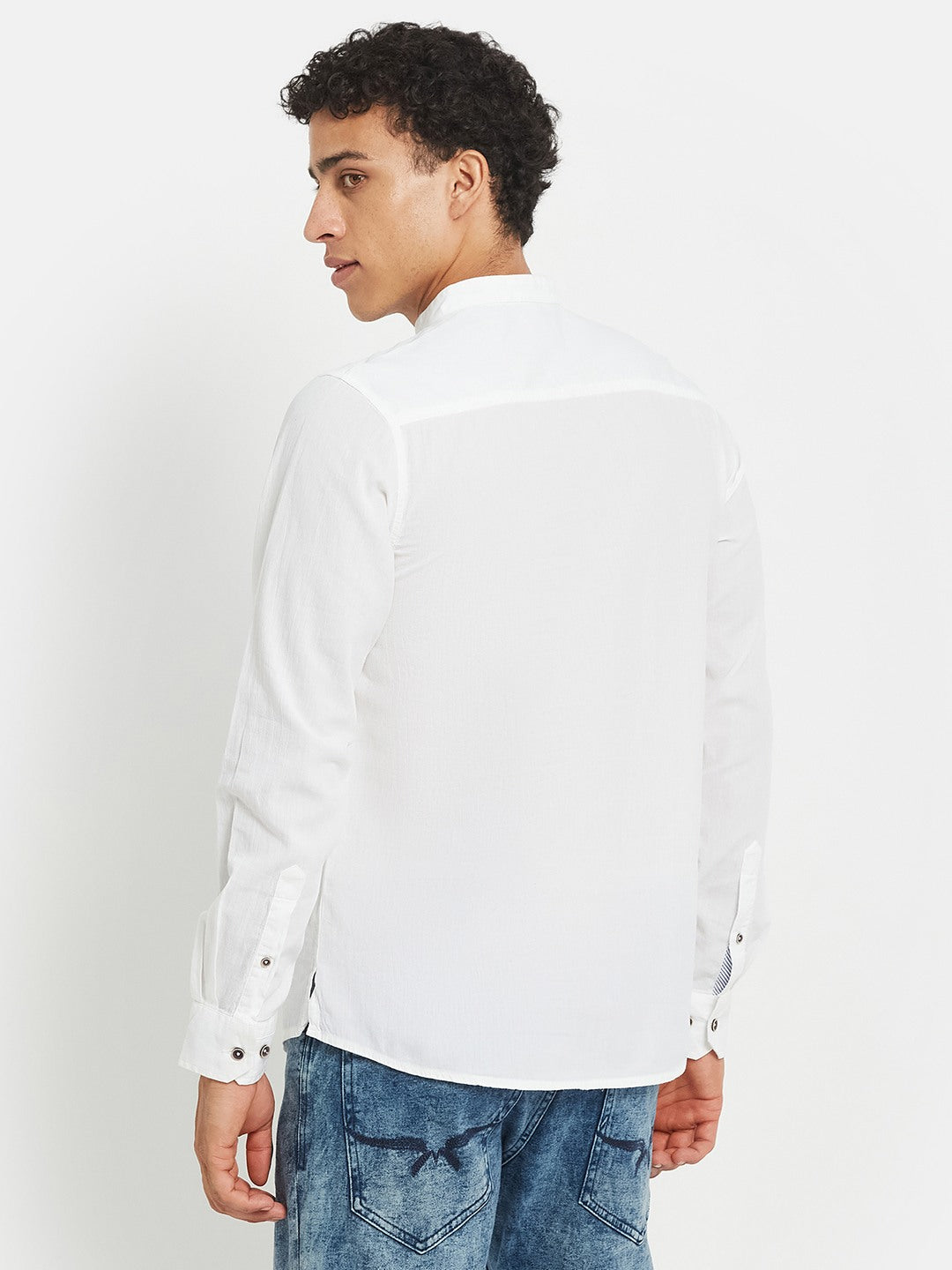 METTLE Band Collar Cotton Shirt
