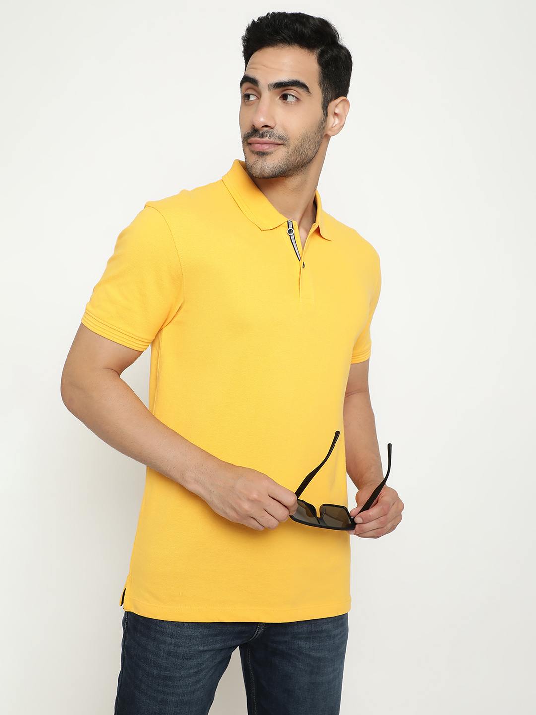Octave Polo Collar Cotton T-Shirt