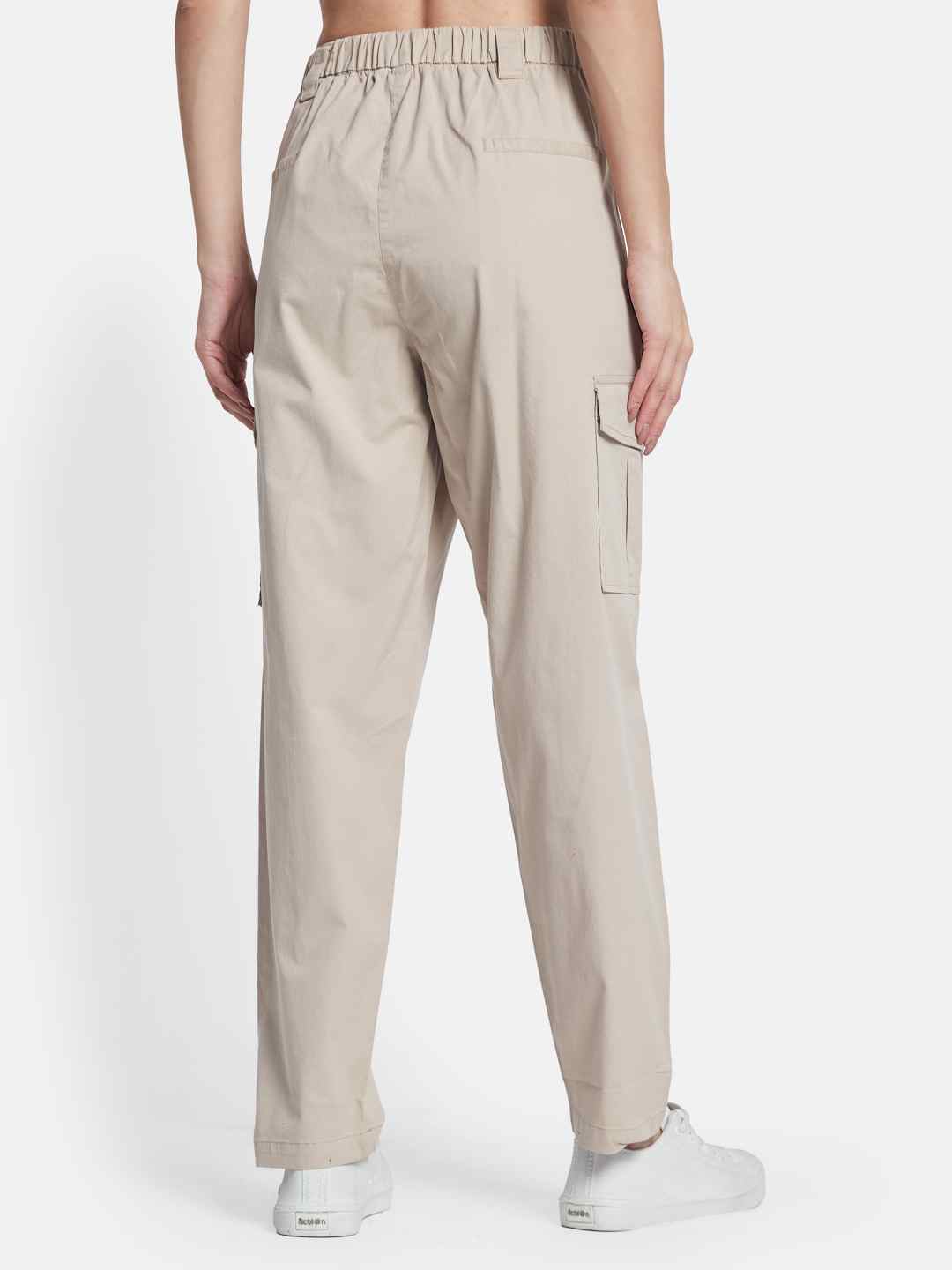 METTLE Women Cotton Cargo Trousers