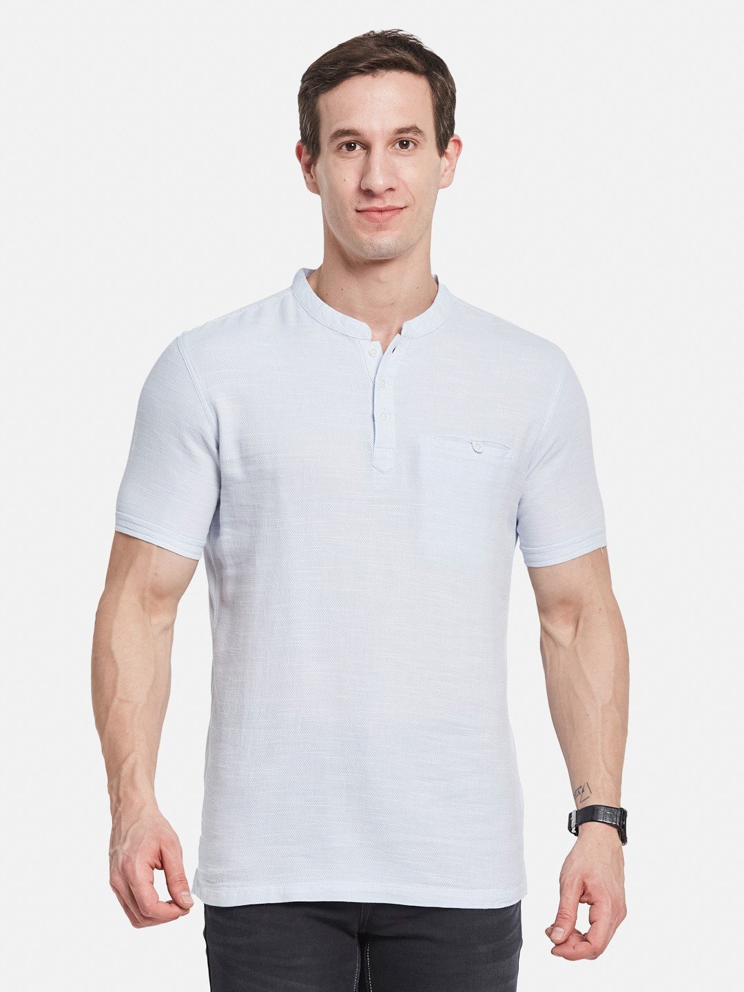 Octave Men Mandarin Collar T-shirt