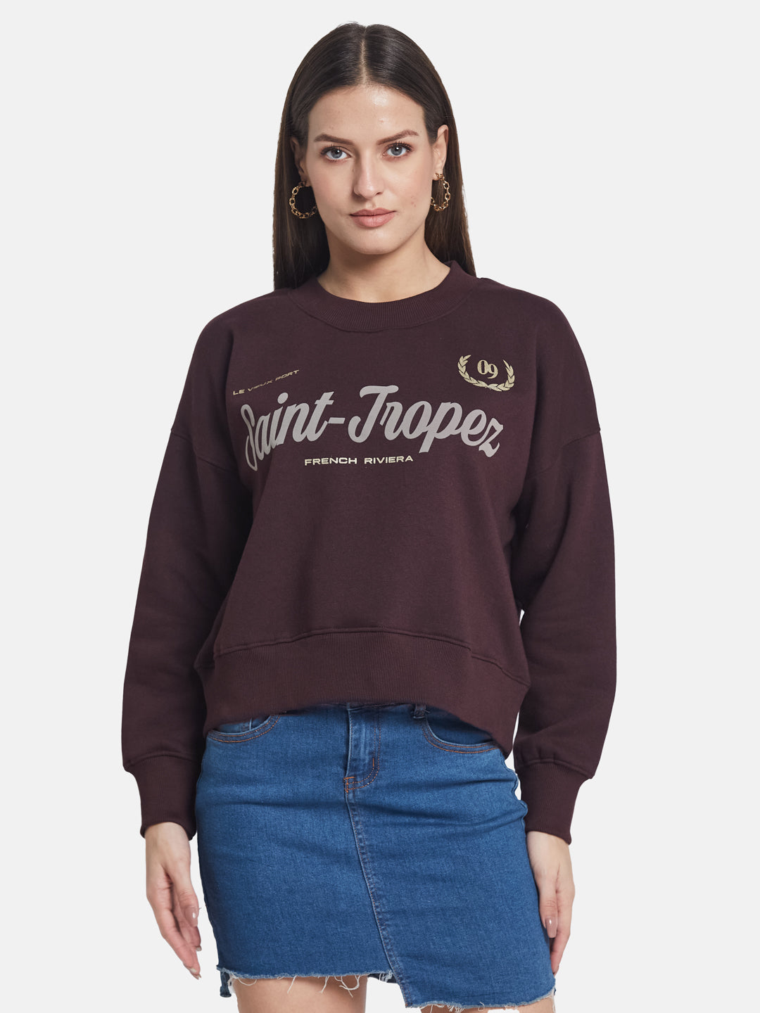 METTLE Women Printed Sweatshirt